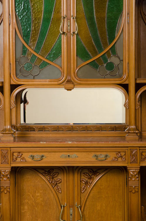 Picture of Spanish Art Nouveau Vitrine from Oak Dining Room Suite