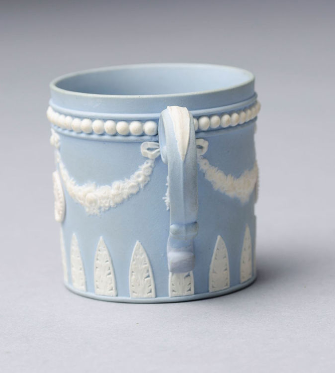 Picture of Light Blue Tricolor Jasper Coffee Can