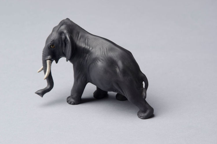 Picture of Elephant in Black Basalt