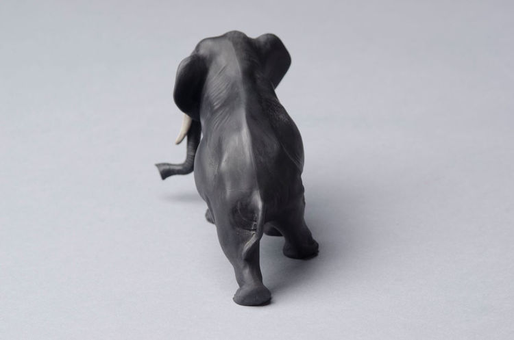 Picture of Elephant in Black Basalt