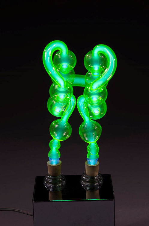 Picture of Green Neon Glass Sculpture