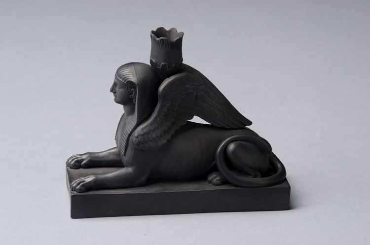 Picture of Black Basalt Sphinx Candlestick