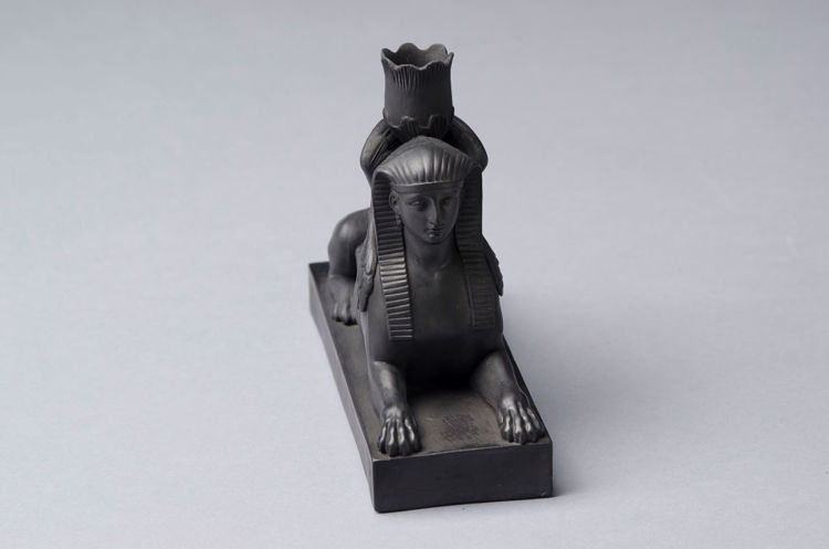 Picture of Black Basalt Sphinx Candlestick