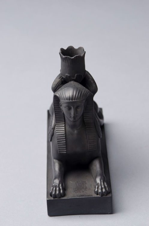 Picture of Black Basalt Sphinx Candlestick