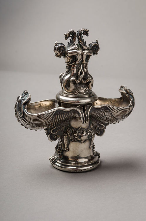 Picture of Figural 800 Silver Double Salt Cellar