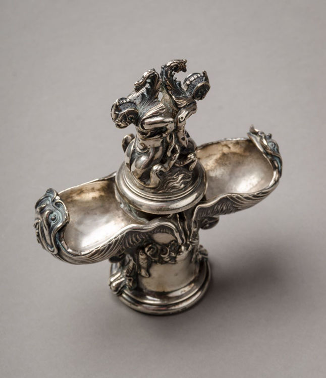 Picture of Figural 800 Silver Double Salt Cellar