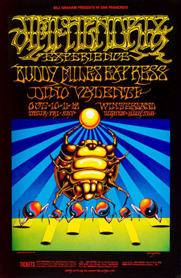 Picture of Jimi Hendrix Experience in San Francisco