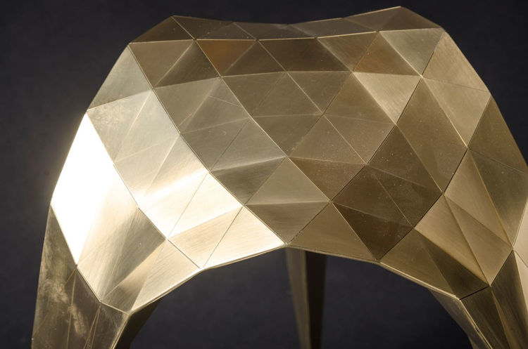 Picture of Brass Triangle Stool ET-B9