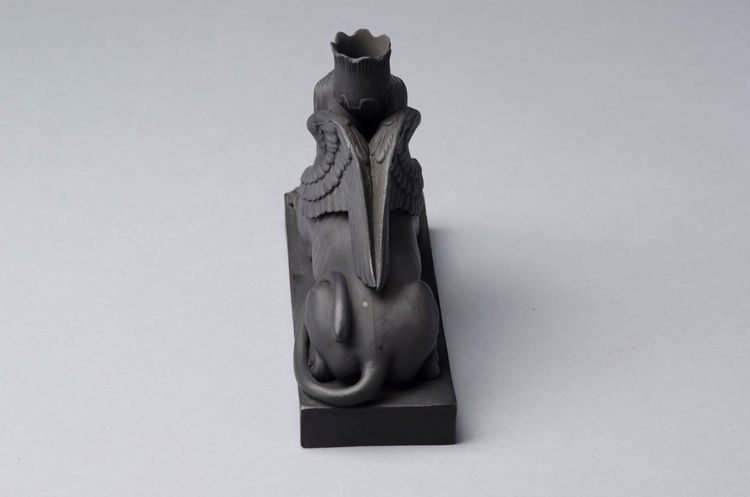 Picture of Black Basalt Sphinx Candlestick