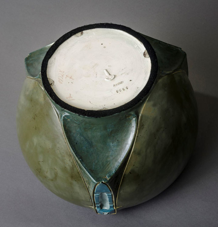 Picture of Large Green Bowl with Green Relief