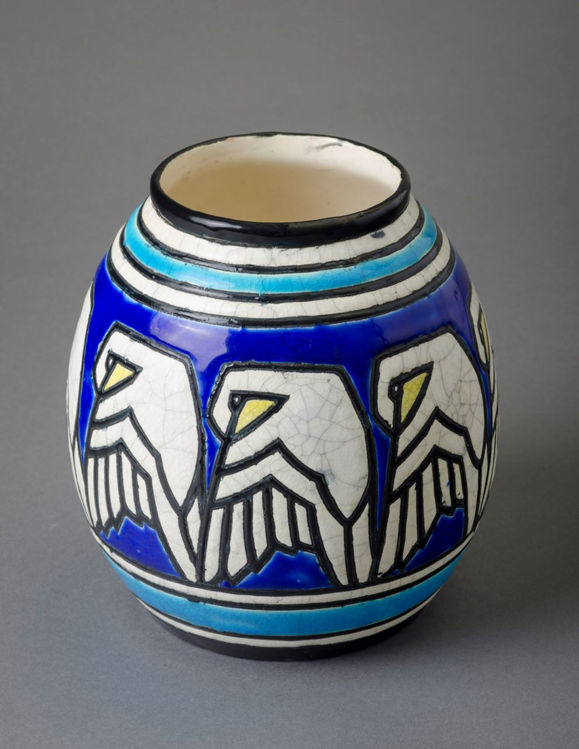 Picture of Bird Crackleware Vase